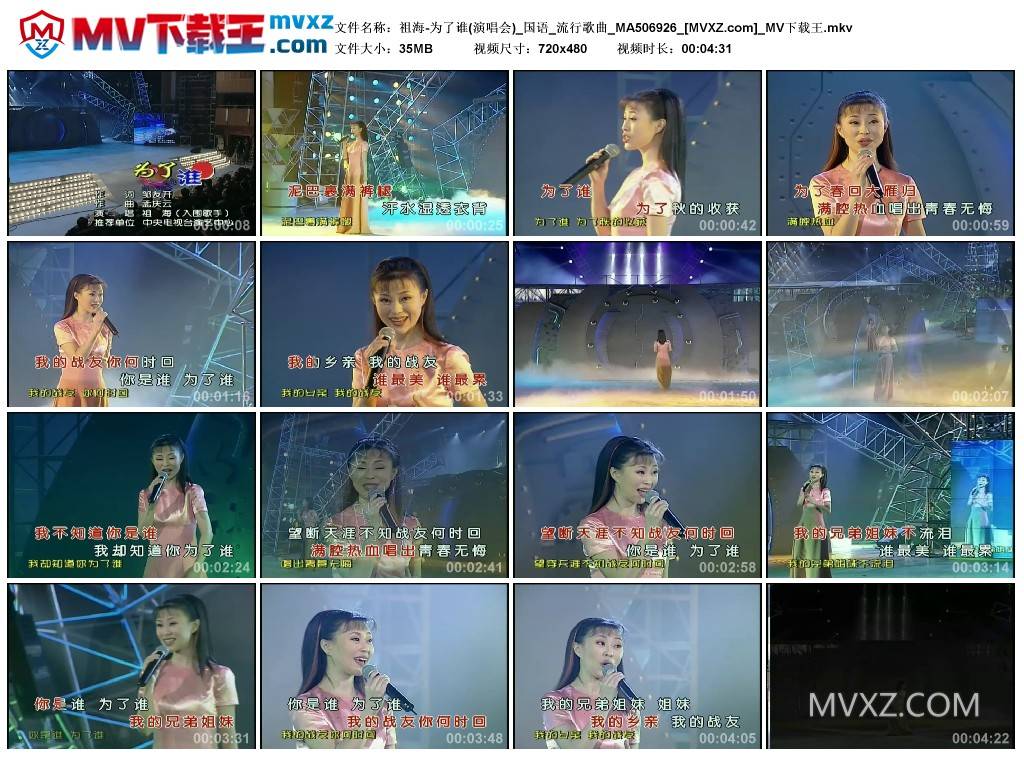 祖海-为了谁(演唱会)_国语_流行歌曲_MA506926